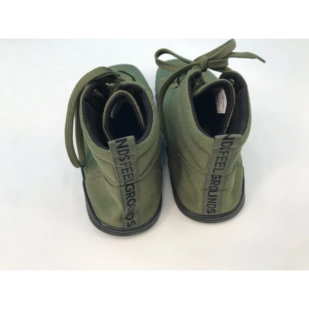 Feelgrounds Mens Barefoot Highrise Knit Olive Green Sneakers Size 11 EUR 44 - Picture 4 of 8